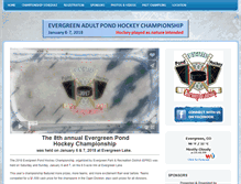 Tablet Screenshot of evergreenpondhockey.com